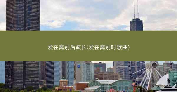 爱在离别后疯长(爱在离别时歌曲)