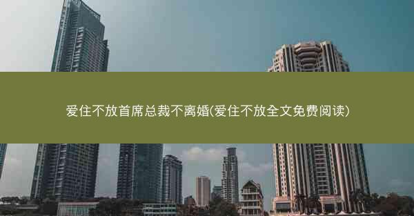 爱住不放首席总裁不离婚(爱住不放全文免费阅读)