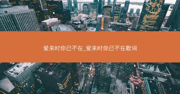 爱来时你已不在_爱来时你已不在歌词
