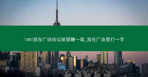 1981我在广场协议前狠赚一笔_我在广场里打一字
