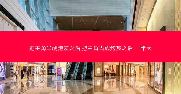 把主角当成炮灰之后;把主角当成炮灰之后 一半天