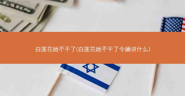 白莲花她不干了(白莲花她不干了今婳讲什么)