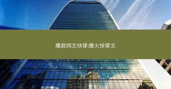 爆款网文快穿;爆火快穿文