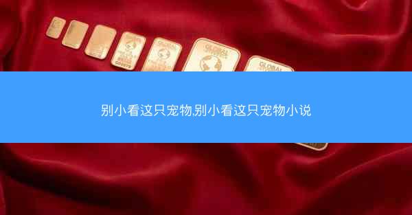别小看这只宠物,别小看这只宠物小说