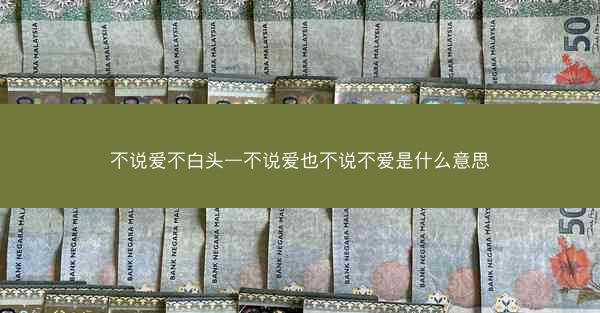 不说爱不白头—不说爱也不说不爱是什么意思
