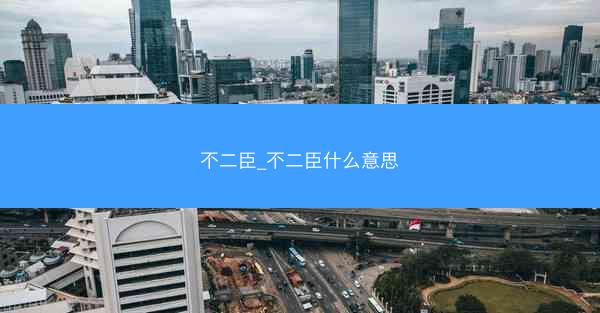 不二臣_不二臣什么意思