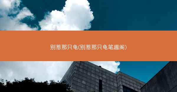 别惹那只龟(别惹那只龟笔趣阁)
