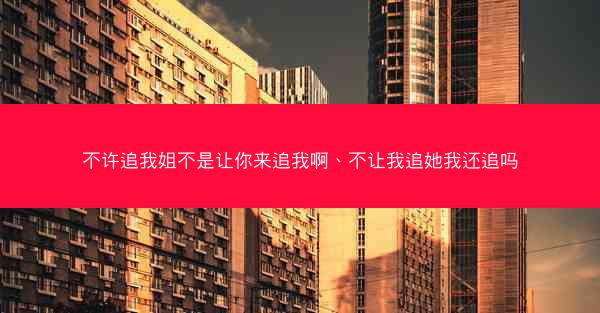 不许追我姐不是让你来追我啊、不让我追她我还追吗