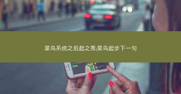 菜鸟系统之后起之秀;菜鸟起步下一句