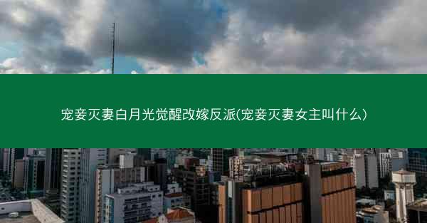 宠妾灭妻白月光觉醒改嫁反派(宠妾灭妻女主叫什么)