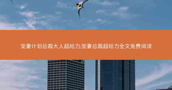 宠妻计划总裁大人超给力;宠妻总裁超给力全文免费阅读