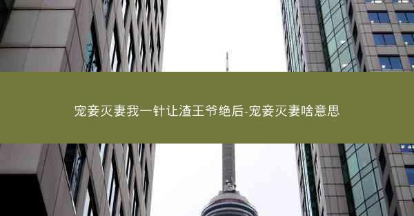 宠妾灭妻我一针让渣王爷绝后-宠妾灭妻啥意思