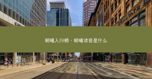 朝曦入归栖、朝曦读音是什么