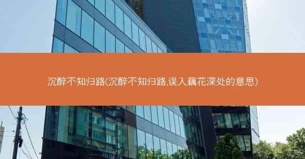 沉醉不知归路(沉醉不知归路,误入藕花深处的意思)