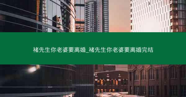 褚先生你老婆要离婚_褚先生你老婆要离婚完结