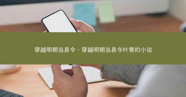 穿越明朝当县令、穿越明朝当县令叶青的小说