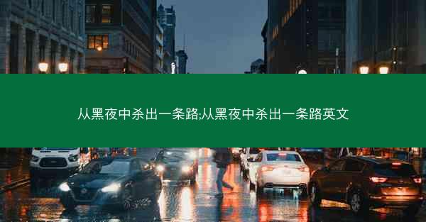 从黑夜中杀出一条路;从黑夜中杀出一条路英文