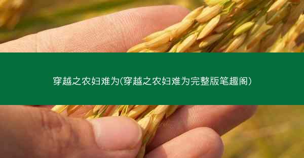 穿越之农妇难为(穿越之农妇难为完整版笔趣阁)