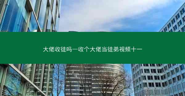 大佬收徒吗—收个大佬当徒弟视频十一