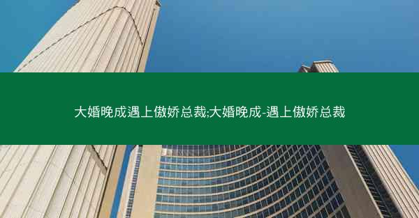 大婚晚成遇上傲娇总裁;大婚晚成-遇上傲娇总裁