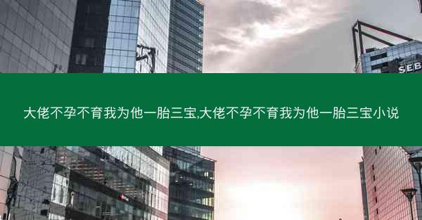 大佬不孕不育我为他一胎三宝,大佬不孕不育我为他一胎三宝小说
